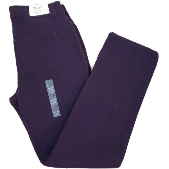 Corft&Barrow ~Woman Size 6~ Purple Classic Fit Straight Leg High Rise Jeans NWT. - Picture 10 of 12